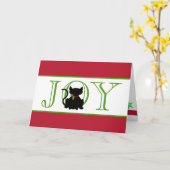 キャット | Joy Holiday Greeting Card カード (黄色い花)