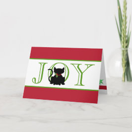 キャット | Joy Holiday Greeting Card カード