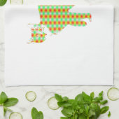 キャッパターン(の模様が)あるト キッチンタオル (折り畳み)