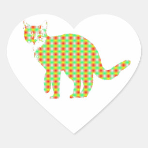 キャッパターン(の模様が)あるト ハートシール