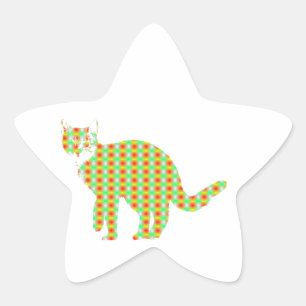 キャッパターン(の模様が)あるト 星シール