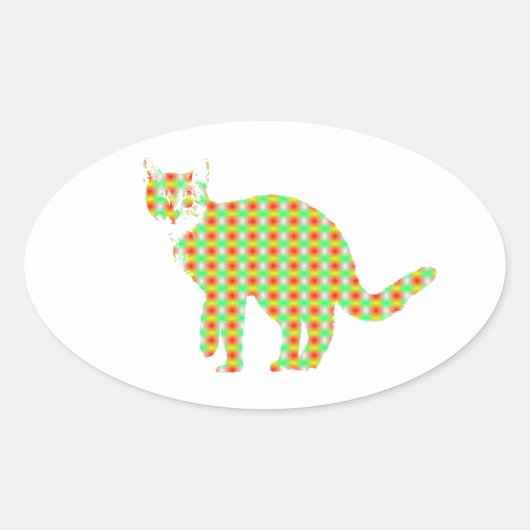 キャッパターン(の模様が)あるト 楕円形シール (正面)