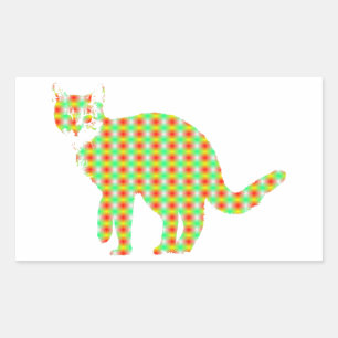 キャッパターン(の模様が)あるト 長方形シール