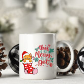 キャッパーソナライズされたクおもしろい・クリスマス・マグカップ コーヒーマグカップ