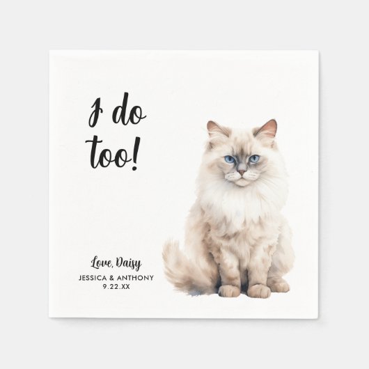 キャッパーソナライズされたク結婚ズ スタンダードカクテルナプキン (正面)