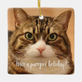 キャッパーソナライズされたトペット記念ホリデー セラミックオーナメント (正面)