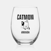 キャッパーソナライズされたトママ名前をカスタムする ステムなしワイングラス (正面)