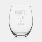 キャッパーソナライズされたトママ名前をカスタムする ステムなしワイングラス (裏面)