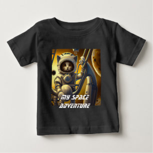 キャッパーソナライズされたト宇宙飛行士イラストレーションTシャツ ベビーTシャツ