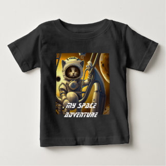キャッパーソナライズされたト宇宙飛行士イラストレーションTシャツ ベビーTシャツ