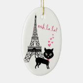 キャッパーソナライズされたト&エッフェルタワーパリオララ セラミックオーナメント (右)