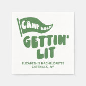 キャッパーソナライズされたプバチェロレッテゲッティンライト スタンダードカクテルナプキン (正面)