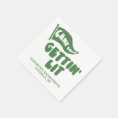 キャッパーソナライズされたプバチェロレッテゲッティンライト スタンダードカクテルナプキン (角)