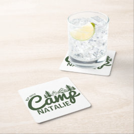 キャッパーソナライズされたプバチェロレッテブリデスメイド スクエアペーパーコースター