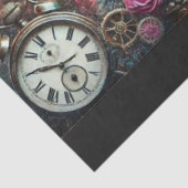 キャッビクトリアントフローラスチームパンク時計のデコページ 薄葉紙 (詳細)