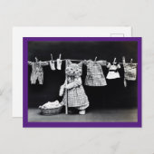 キャッビクトリアント、ヴィンテージ、キャットアートポストカード ポストカード (正面/裏面)