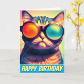 キャッファンキートドリームサイケデリックワールド カード (黄色い花)