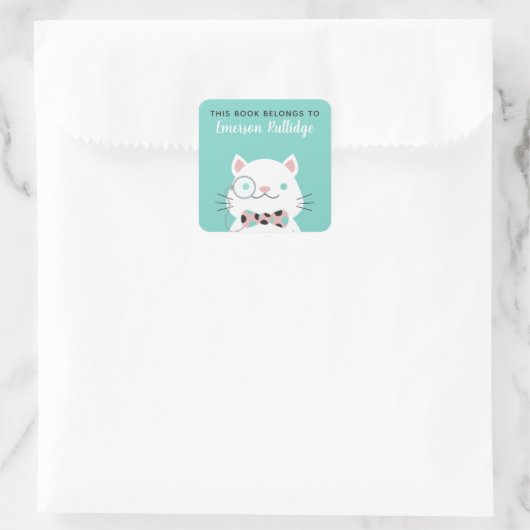 キャッファンシート |この本は次のターコイズに属する スクエアシール (バッグ)