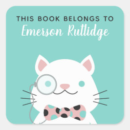 キャッファンシート |この本は次のターコイズに属する スクエアシール