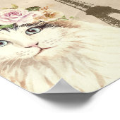 キャッファンシート&エッフェルタワーアートプリント ポスター (角)