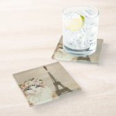 キャッファンシート&エッフェルタワー ガラスコースター (アングル)