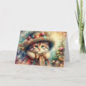 キャッファンシービクトリアントクリスマスツリー聖句 シーズンカード (正面)