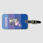 キャッフランスのトブルーストライプラゲッジタグ ラゲッジタグ (正面横)