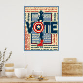 キャップがあなたに投票を望んでいる ポスター (キッチン)