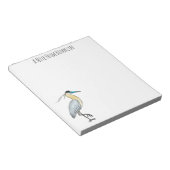 キャップされたヘロン鳥の漫画イラストレーション ノートパッド (アングル)