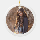 キャップとガウンそれは下に行く写真卒業 セラミックオーナメント (裏面)