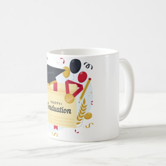 キャップとガウンのギフトマグ コーヒーマグカップ (正面右)