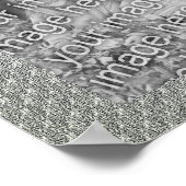 キャップとタッセルの卒業フレームあなたの写真を追加 ポスター (角)