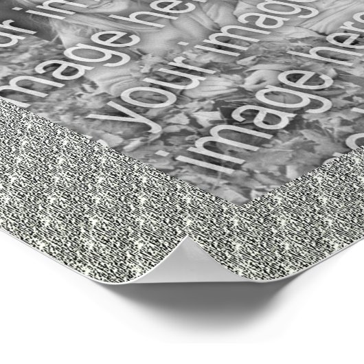 キャップとタッセルの卒業フレームあなたの写真を追加 ポスター (角)