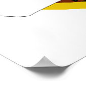 キャップとディプロマが入ったかわいい漫画の卒業フクロウ ポスター (角)