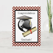キャップとディプロマのグリーティングカード カード (正面)
