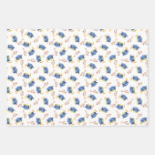 キャップと卒業証書 ラッピングペーパーシート (正面)