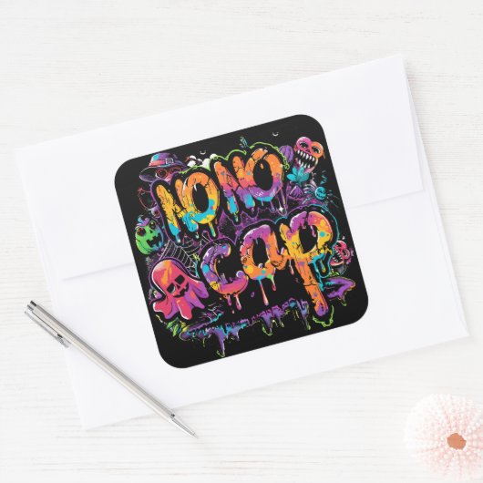 キャップなし | Exデザイナー | ハロウィン スクエアシール (封筒)