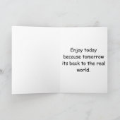 キャップのトレックスと卒業証書を持つガウン カード (内部)