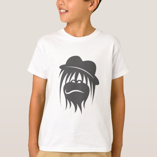 キャップを有効にする霊長類スタイル:キャップ付きサル Tシャツ (正面)