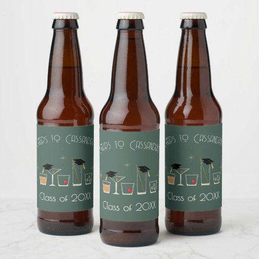 キャップカクテル卒業パーティー ビールラベル (ボトル)