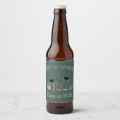 キャップカクテル卒業パーティー ビールラベル (正面)
