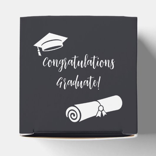 キャップカスタマイズとディプロマの付いた卒業写真 フェイバーボックス (上部)