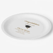 キャップカスタム付き卒業祝い ペーパープレート (アングル)