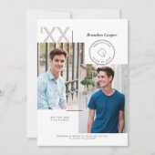 キャップコンテンポラリー卒業招待状 案内状 (正面)