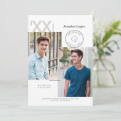 キャップコンテンポラリー卒業招待状 案内状 (スタンド正面)