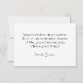 キャップシンプル付き卒業祝いカード サンキューカード (裏面)