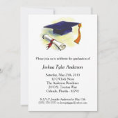 キャップタッスル卒業証書卒業パーティ招待状 招待状 (正面)