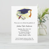 キャップタッスル卒業証書卒業パーティ招待状 招待状 (スタンド正面)