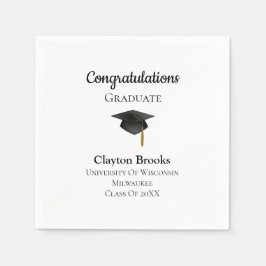 キャップナプキンを卒業おめでとう スタンダードカクテルナプキン