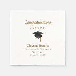 キャップナプキンを卒業おめでとう スタンダードカクテルナプキン